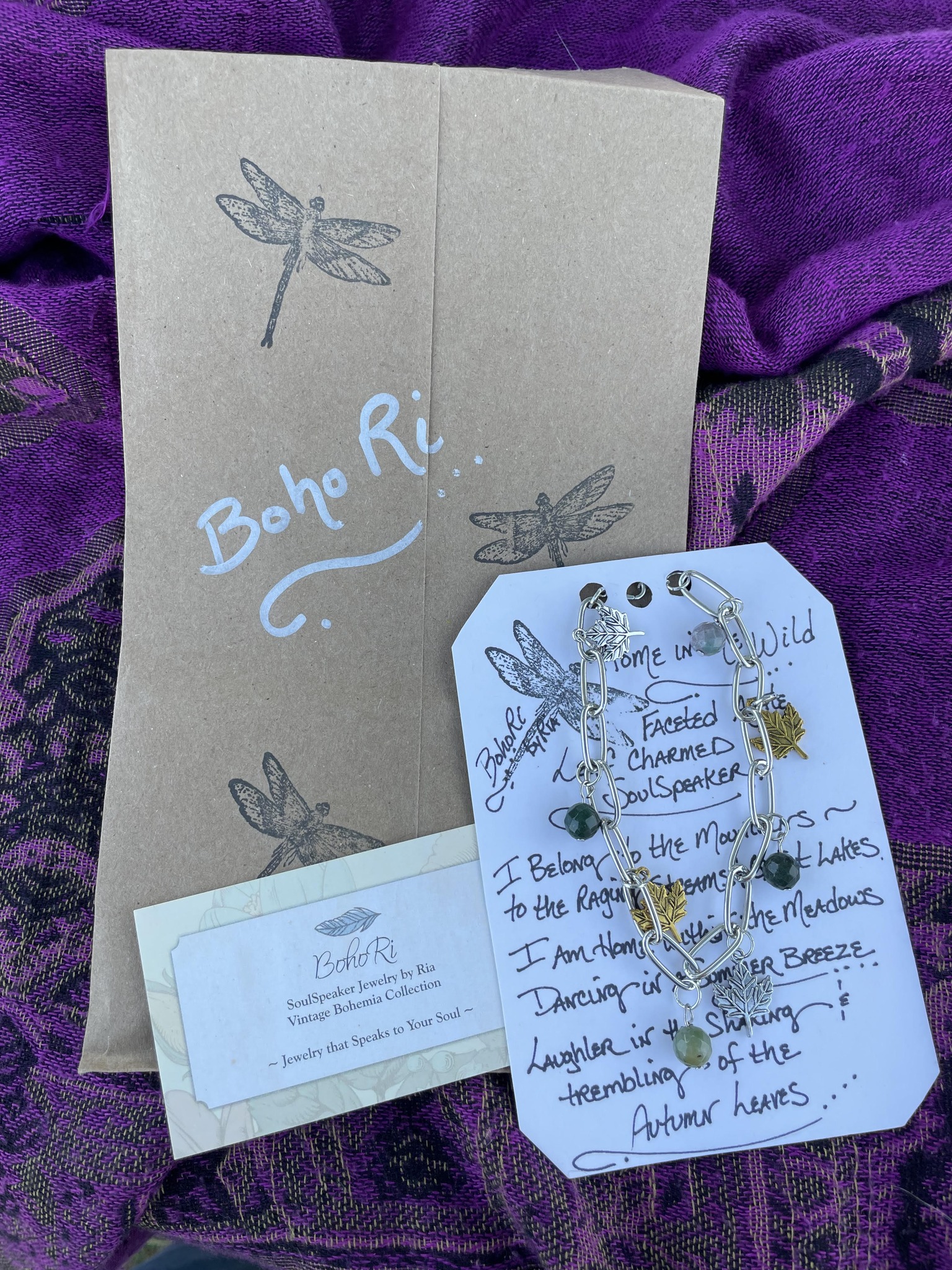 BohoRi SoulSpeaker Jewelry faceted agate Lead Charmed bracelet