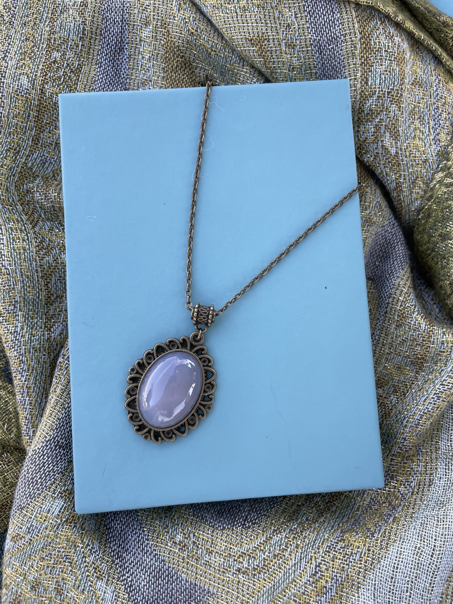 Pink moonstone necklace donation